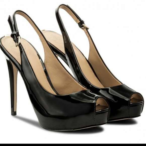 Guess Shoe Size 7.5 Sling Back Stiletto Open Toe - Picture 15 of 16